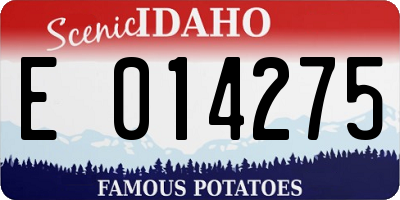 ID license plate E014275