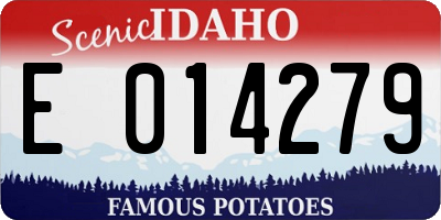 ID license plate E014279