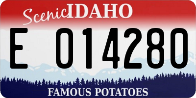 ID license plate E014280