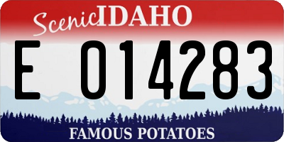 ID license plate E014283