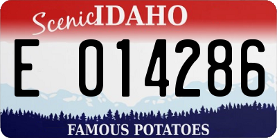 ID license plate E014286