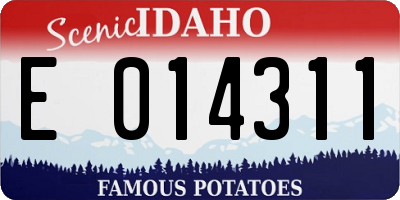 ID license plate E014311