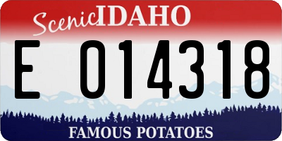 ID license plate E014318