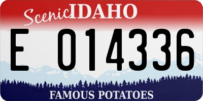 ID license plate E014336