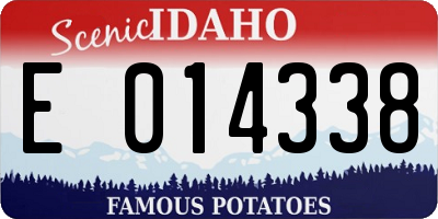 ID license plate E014338