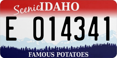 ID license plate E014341