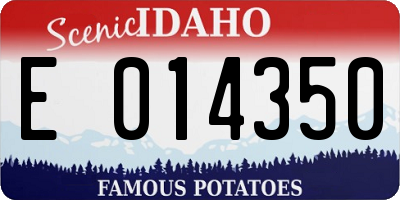 ID license plate E014350
