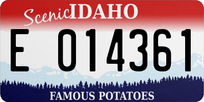 ID license plate E014361