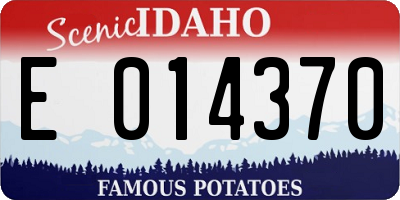 ID license plate E014370