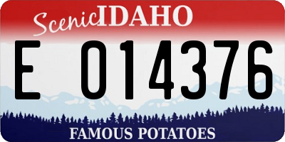 ID license plate E014376