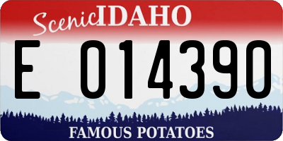 ID license plate E014390