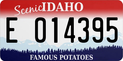 ID license plate E014395
