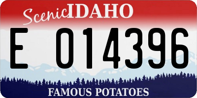 ID license plate E014396