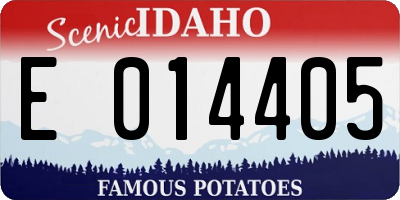 ID license plate E014405