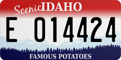 ID license plate E014424