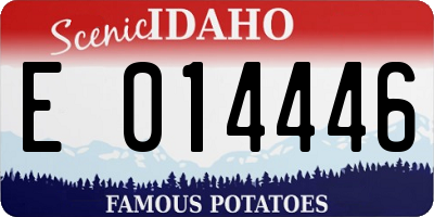 ID license plate E014446