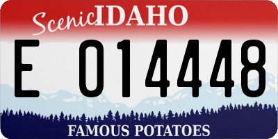 ID license plate E014448