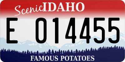 ID license plate E014455