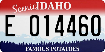 ID license plate E014460