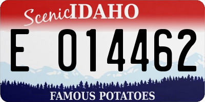 ID license plate E014462
