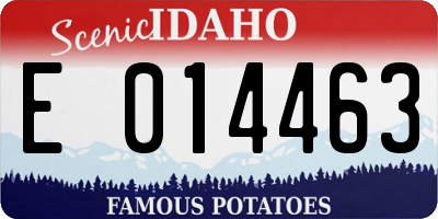 ID license plate E014463