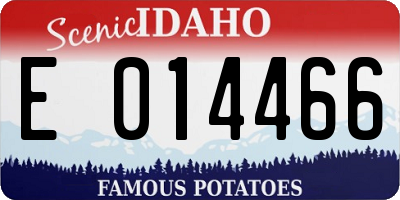 ID license plate E014466