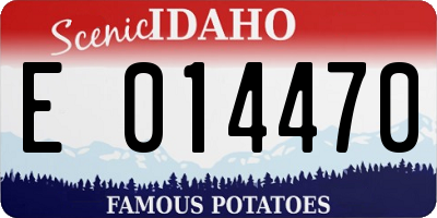 ID license plate E014470