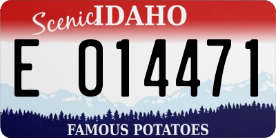 ID license plate E014471