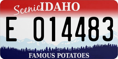 ID license plate E014483