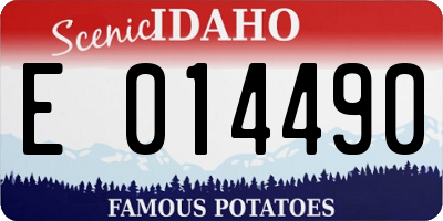 ID license plate E014490