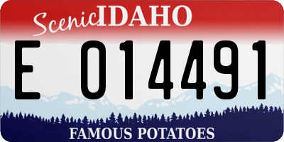 ID license plate E014491