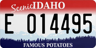 ID license plate E014495