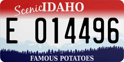 ID license plate E014496