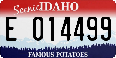 ID license plate E014499