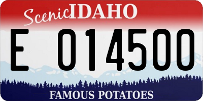 ID license plate E014500
