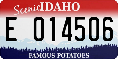 ID license plate E014506