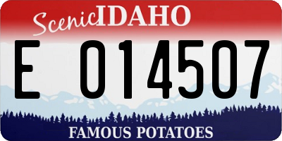 ID license plate E014507