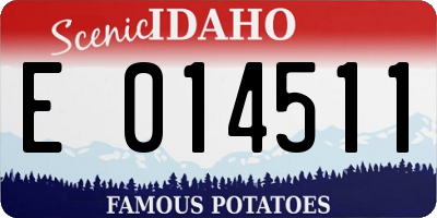 ID license plate E014511