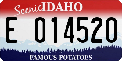 ID license plate E014520