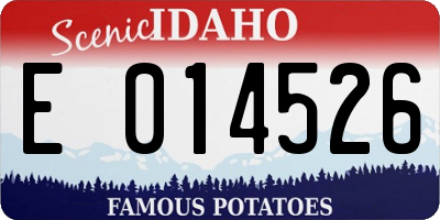 ID license plate E014526