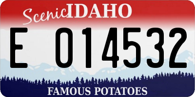 ID license plate E014532