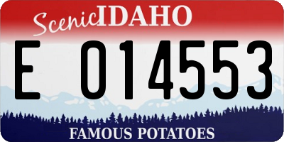 ID license plate E014553