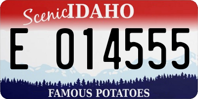 ID license plate E014555