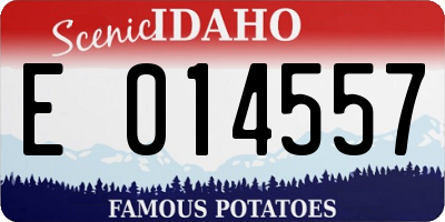 ID license plate E014557