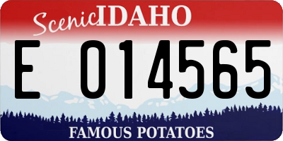 ID license plate E014565