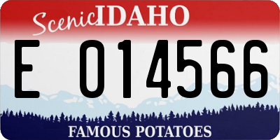 ID license plate E014566