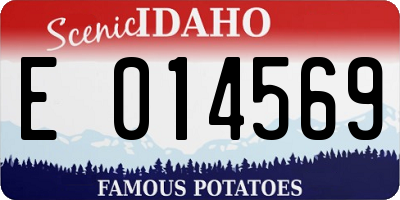 ID license plate E014569