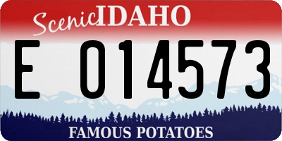 ID license plate E014573