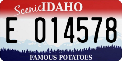 ID license plate E014578
