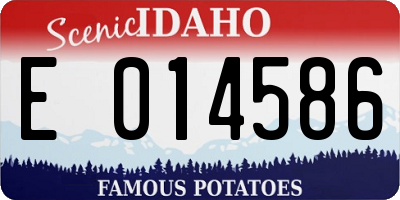 ID license plate E014586